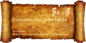 Zsivanovics Gabriella névjegykártya